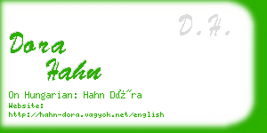 dora hahn business card